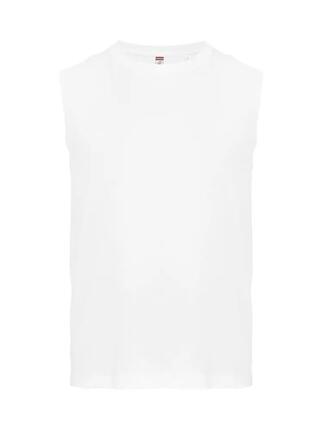 clique Sleeveless Mouwloze T-shirt 100% katoen wit