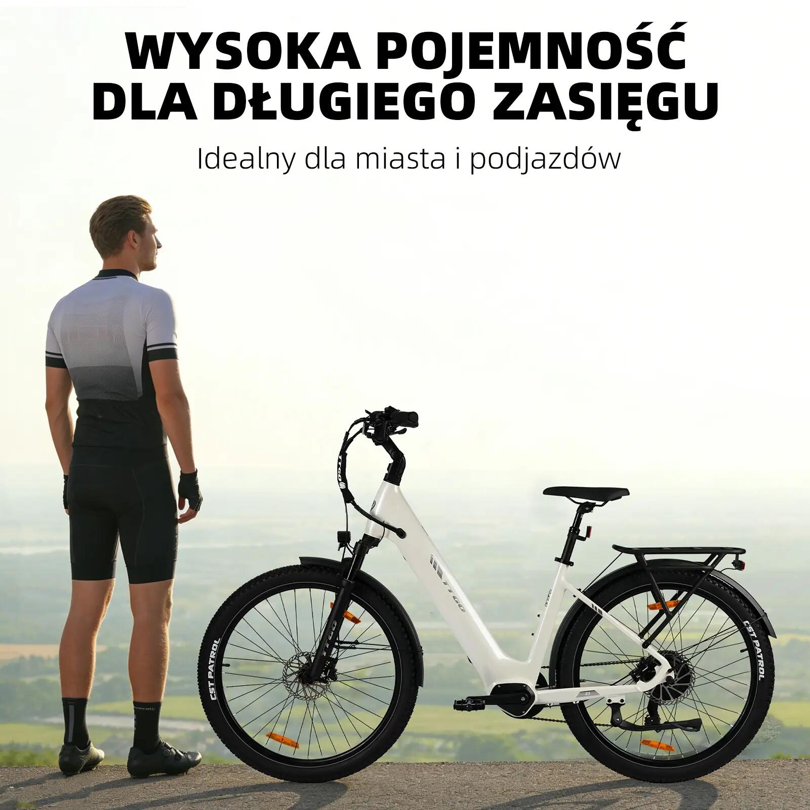 Rower elektryczny dla dorosłych Z3, opony 27,5"×2,4", akumulator 48V 15Ah. 13/15