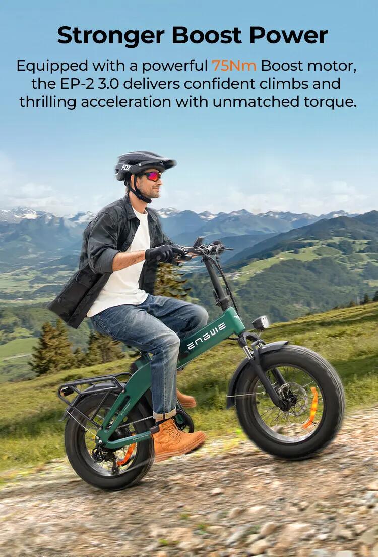 ENGWE EP-2 BOOST 3.0 250W 120km Bicicleta urbana elétrica dobrável 4/7