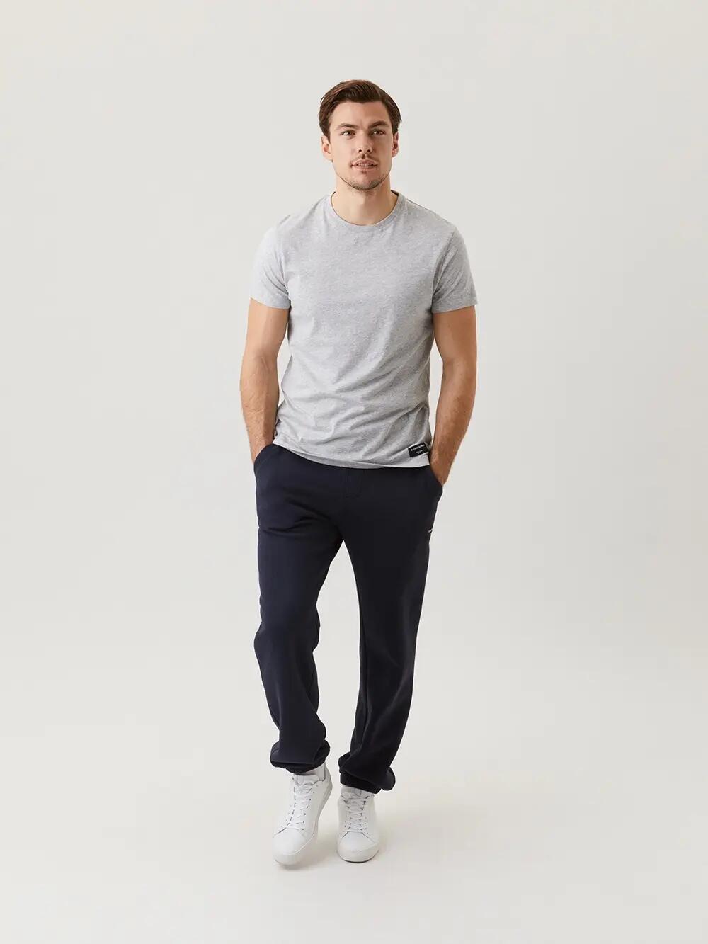 bjorn_borg CENTRE T-SHIRT heren LIGHT GREY MELANGE 4/4