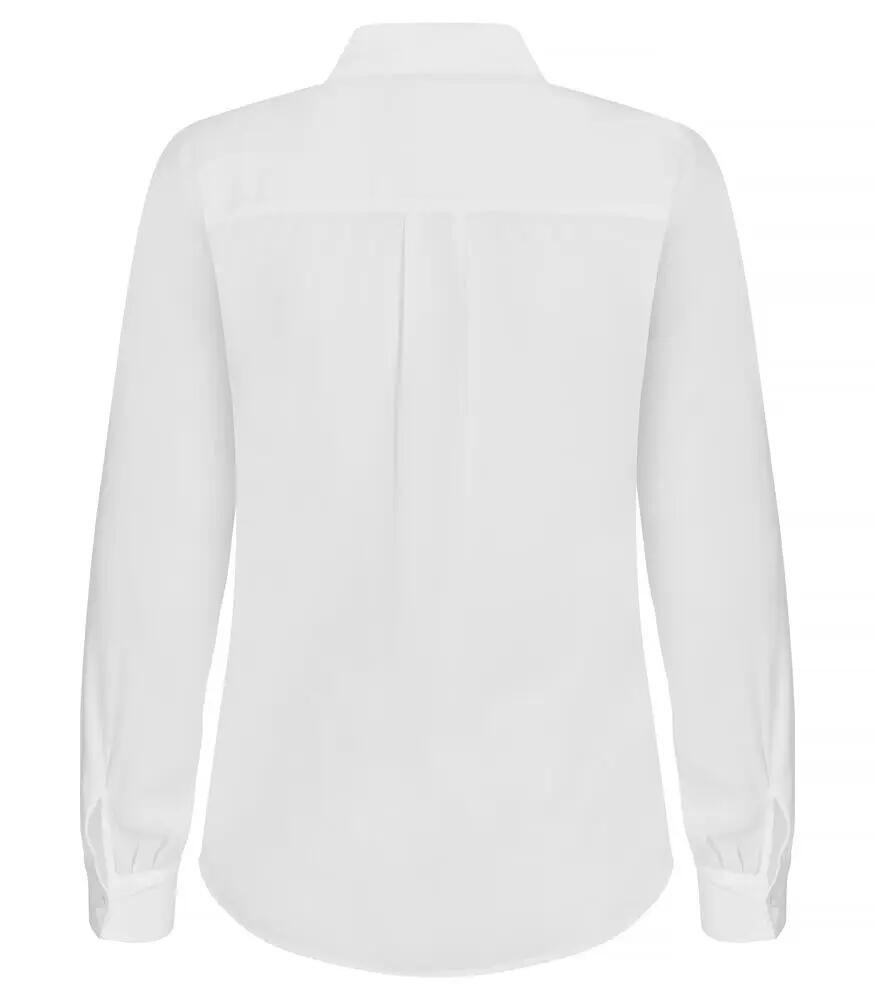 clique Blusa Libby en poliéster blanco, ligera y semitransparente 2/4