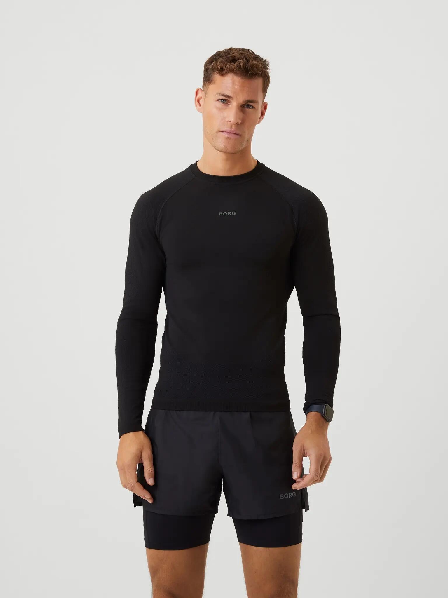 bjorn_borg BORG RUNNING SEAMLESS LS T-SHIRT Zwart 1/5