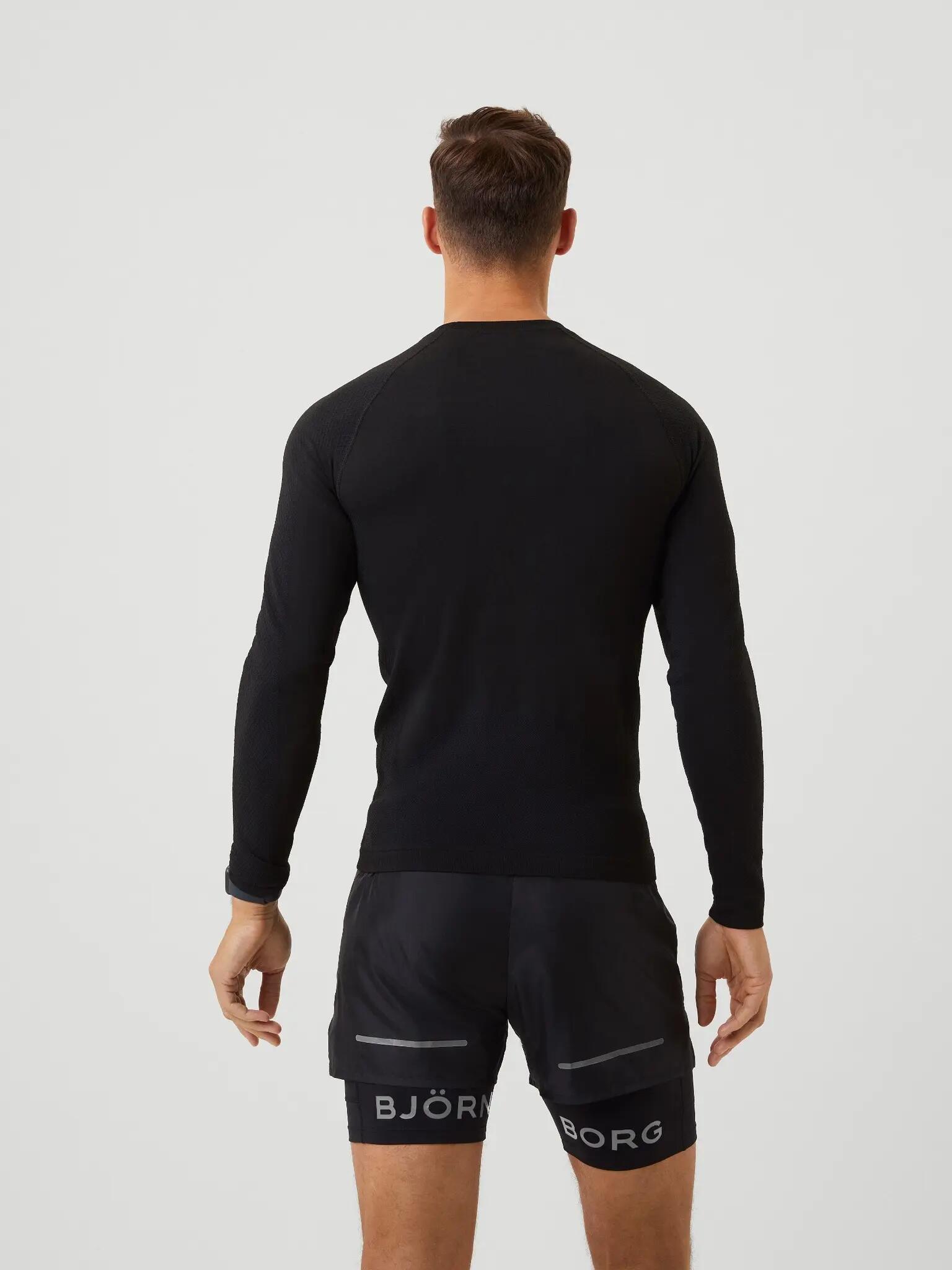 bjorn_borg BORG RUNNING SEAMLESS LS T-SHIRT Zwart 2/5