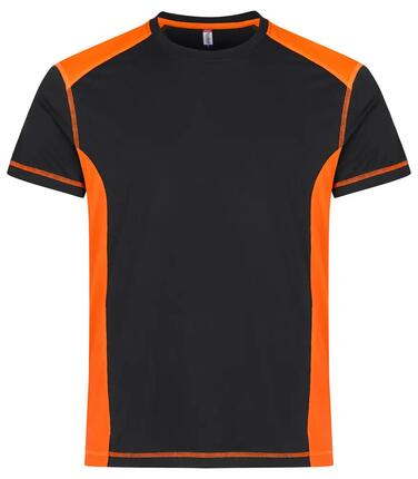 clique Ambition-T Kontrast-T-Shirt hohe Sichtbarkeit – Visib Orange