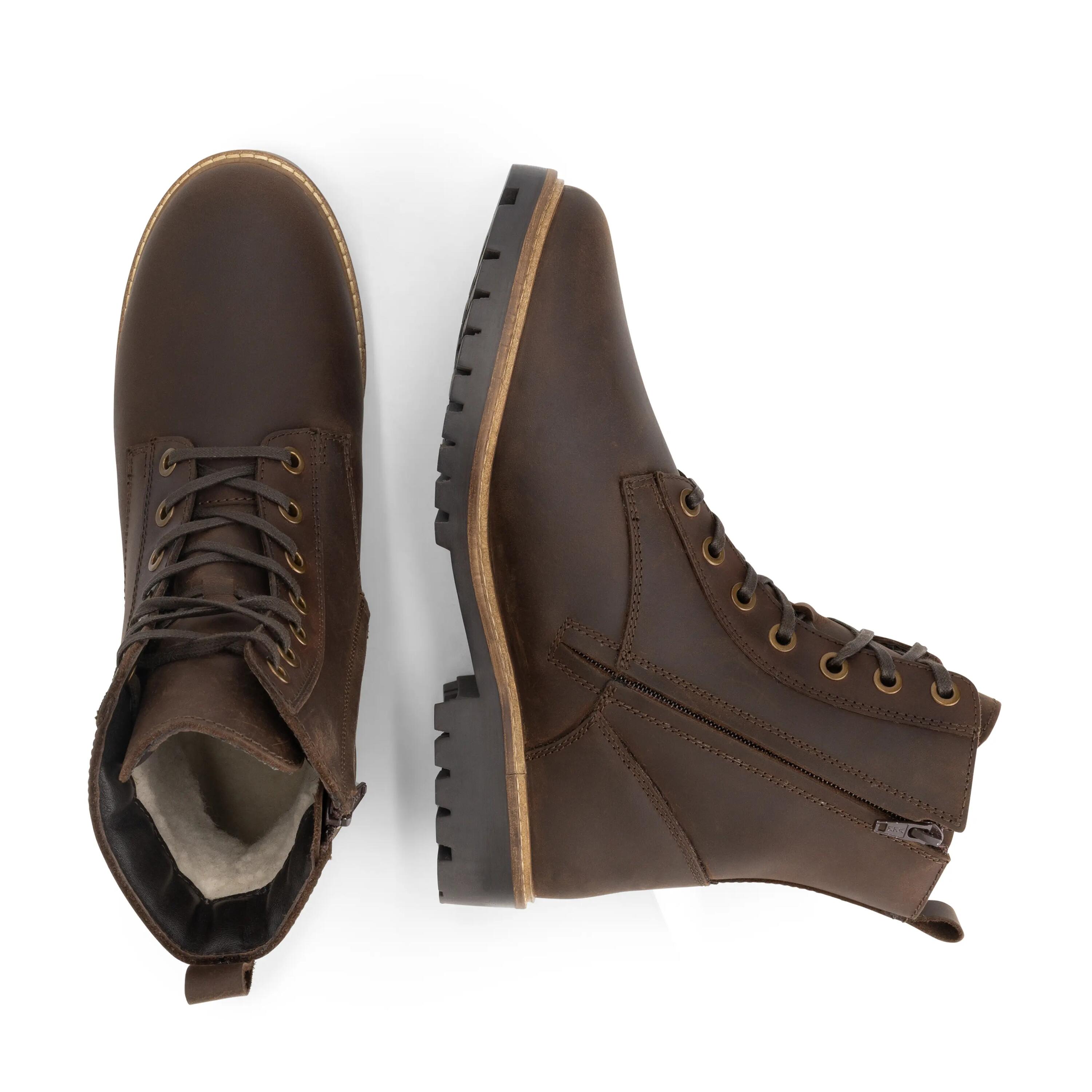 Rykken Herren – Schnürstiefel mit Reißverschluss – Wolle gefüttert 4/5