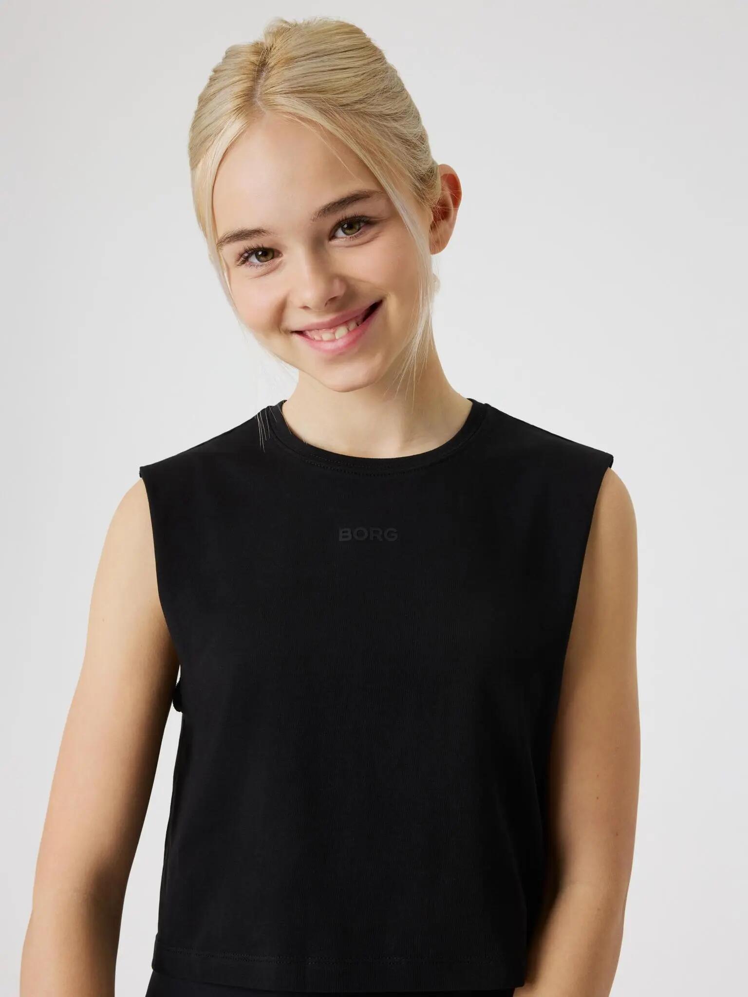 bjorn_borg BORG CROPPED TANK TOP en polyester recyclé – BLACK BEAUTY 5/5