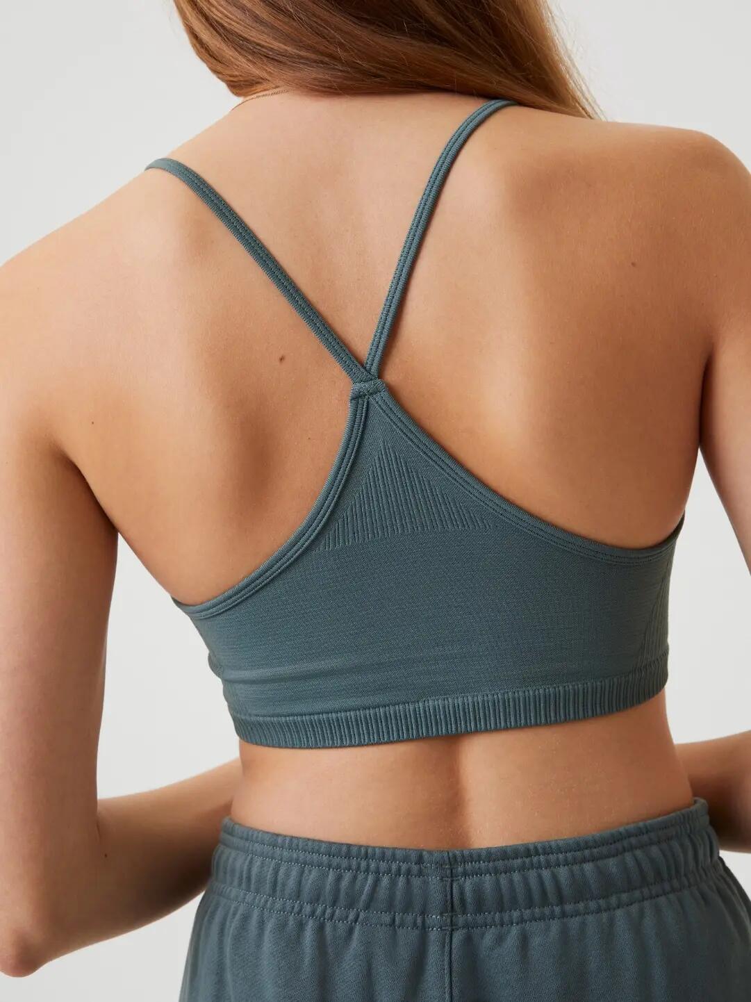 bjorn_borg STUDIO SEAMLESS SPAGHETTI STRAP BRA — BALSAM GREEN 4/4