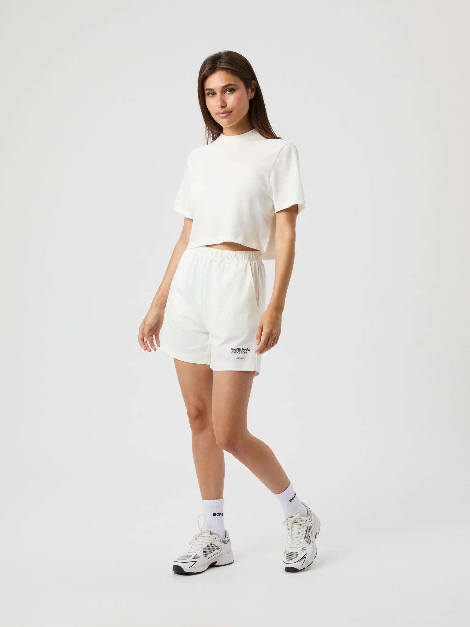 bjorn_borg T-shirt STUDIO oversized cropped CANNOLI CREAM 3/4