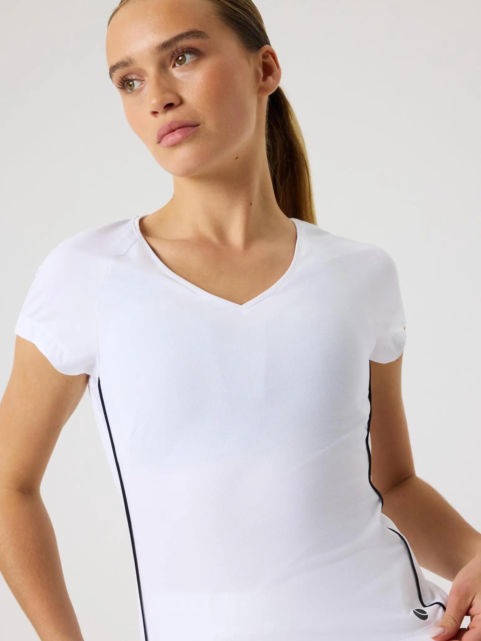 bjorn_borg ACE V NECK T-SHIRT van gerecycled polyester – BRILLIANT WHITE 5/5