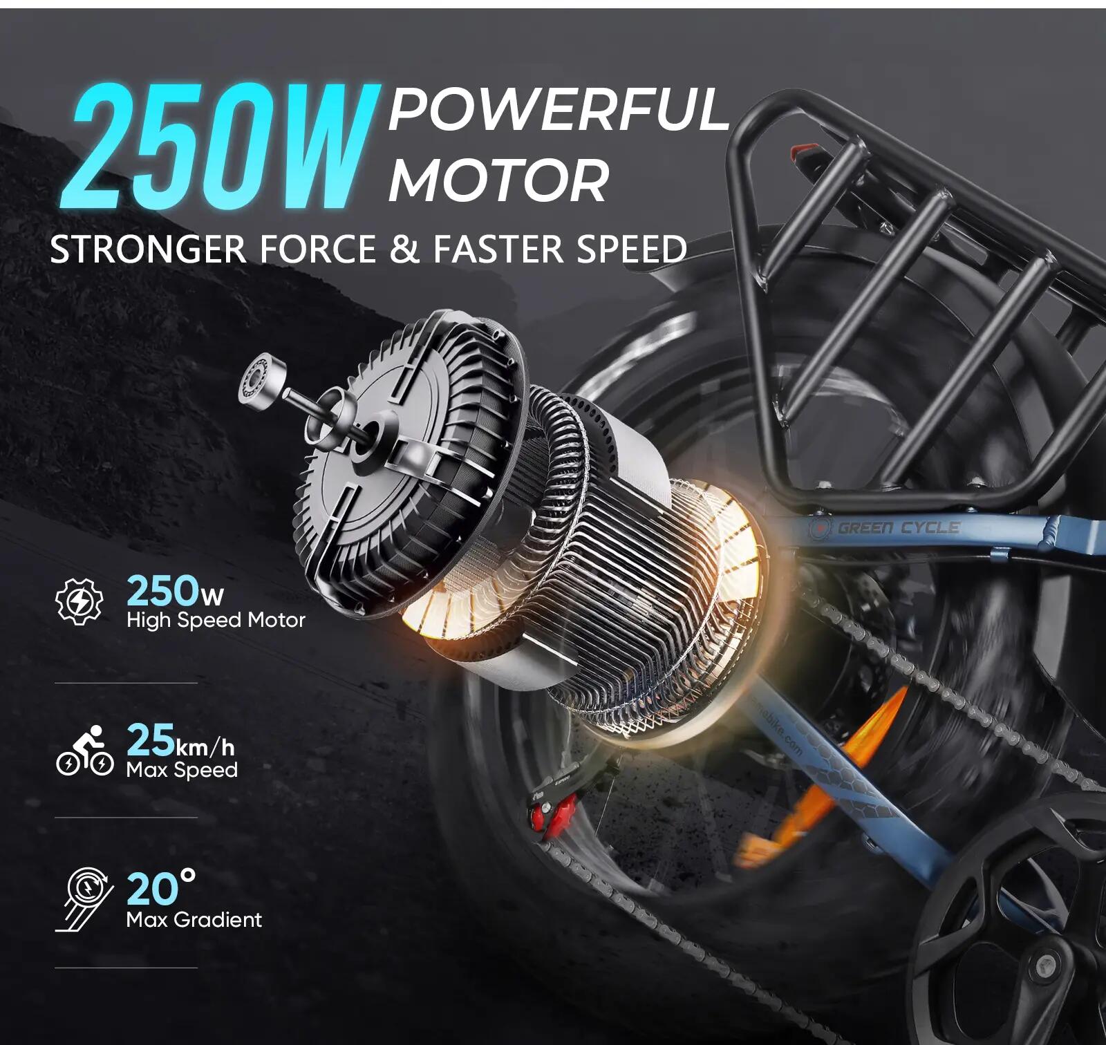 Elektryczny rower dla dorosłych SAMEBIKE RS-A02 PRO 48V 15Ah bateria 250W silnik 5/15