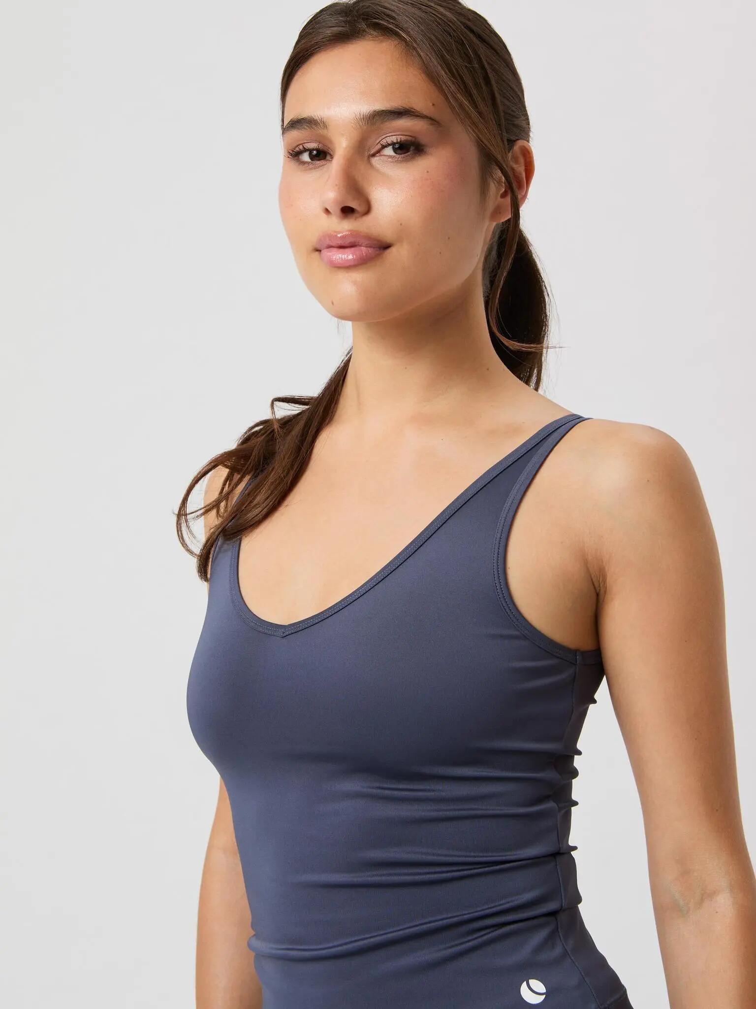 bjorn_borg ACE DEEP V NECK TANK TOP — ODYSSEY GRAY 5/5