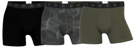 cr7 CR7 Basic w AOP Trunk 3er-Pack - Baumwollstretch mehrfarbig