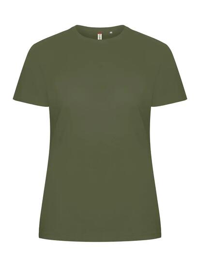 clique Basic-T Women - Slim Fit Damen-T-Shirt aus Baumwolle, olive green