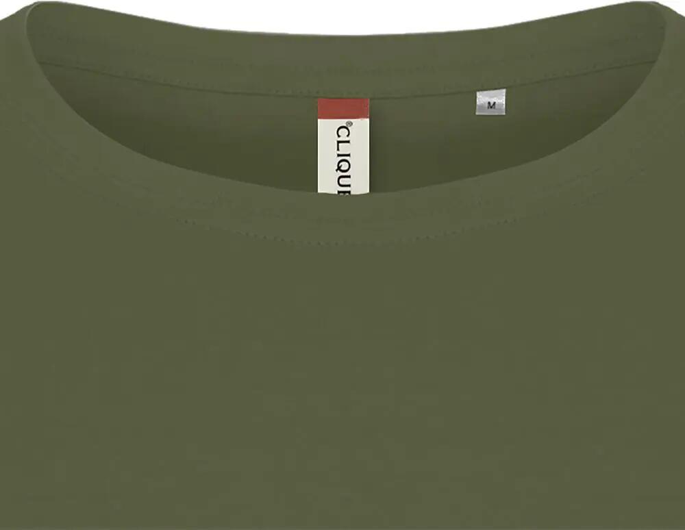 clique Basic-T Women - T-shirt aderente in cotone, olive green 5/5