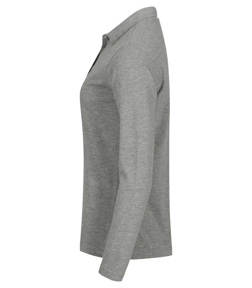 clique Manhattan L/S Women Lange mouw polo - Grey Mélange 4/4