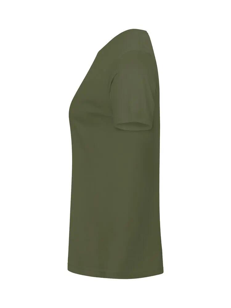 clique Basic-T Women - T-shirt aderente in cotone, olive green 4/5