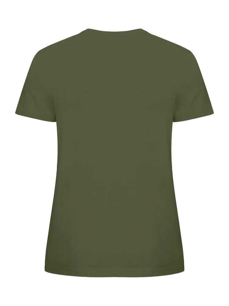 clique Basic-T Women - T-shirt aderente in cotone, olive green 3/5