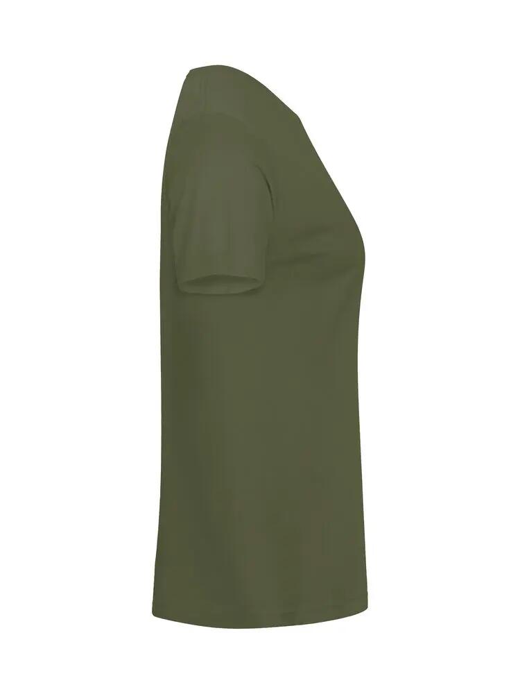 clique Basic-T Women - T-shirt aderente in cotone, olive green 2/5