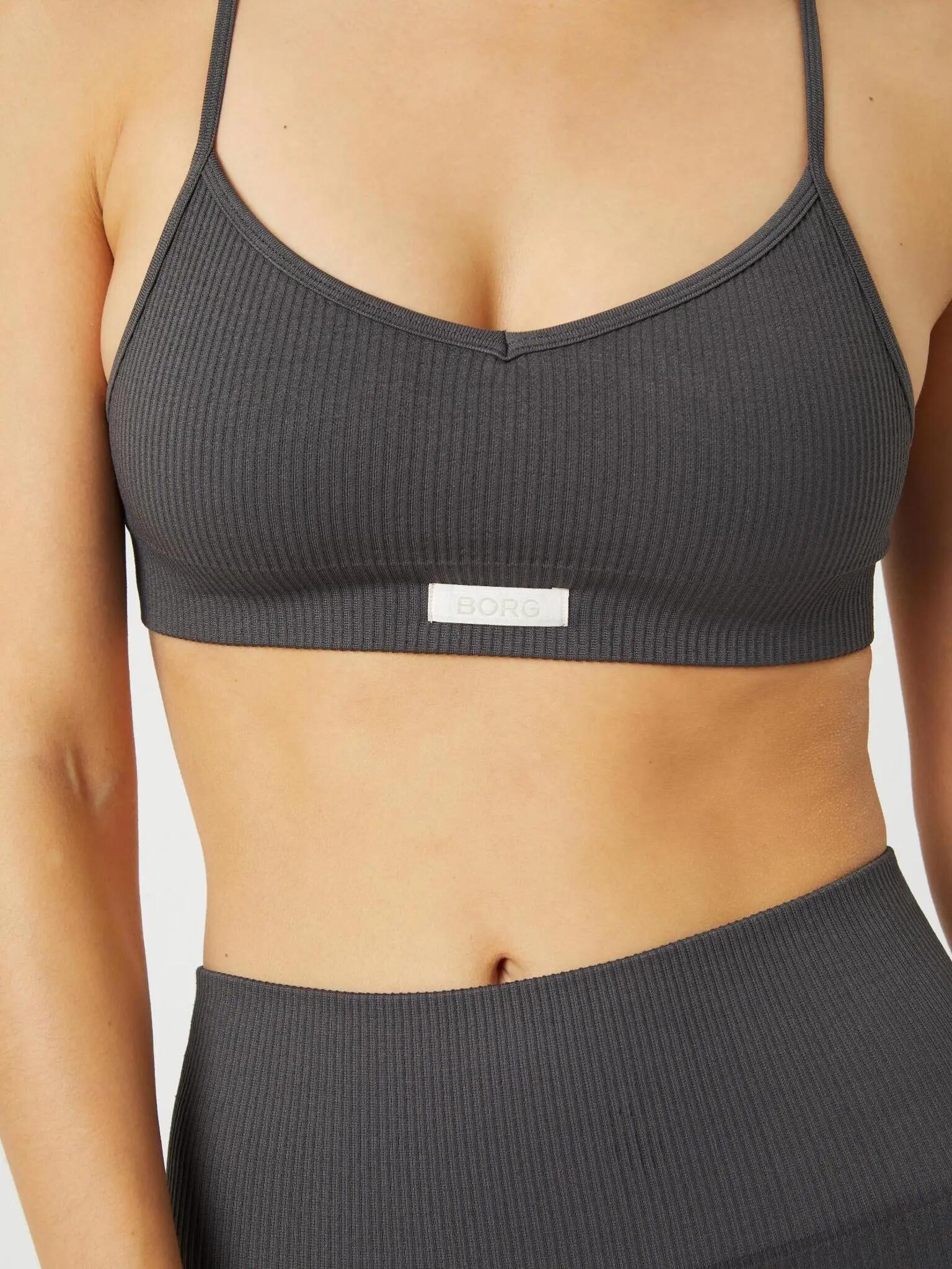 bjorn_borg STUDIO SEAMLESS RIBBED STRAP BRA – ASPHALT 3/3