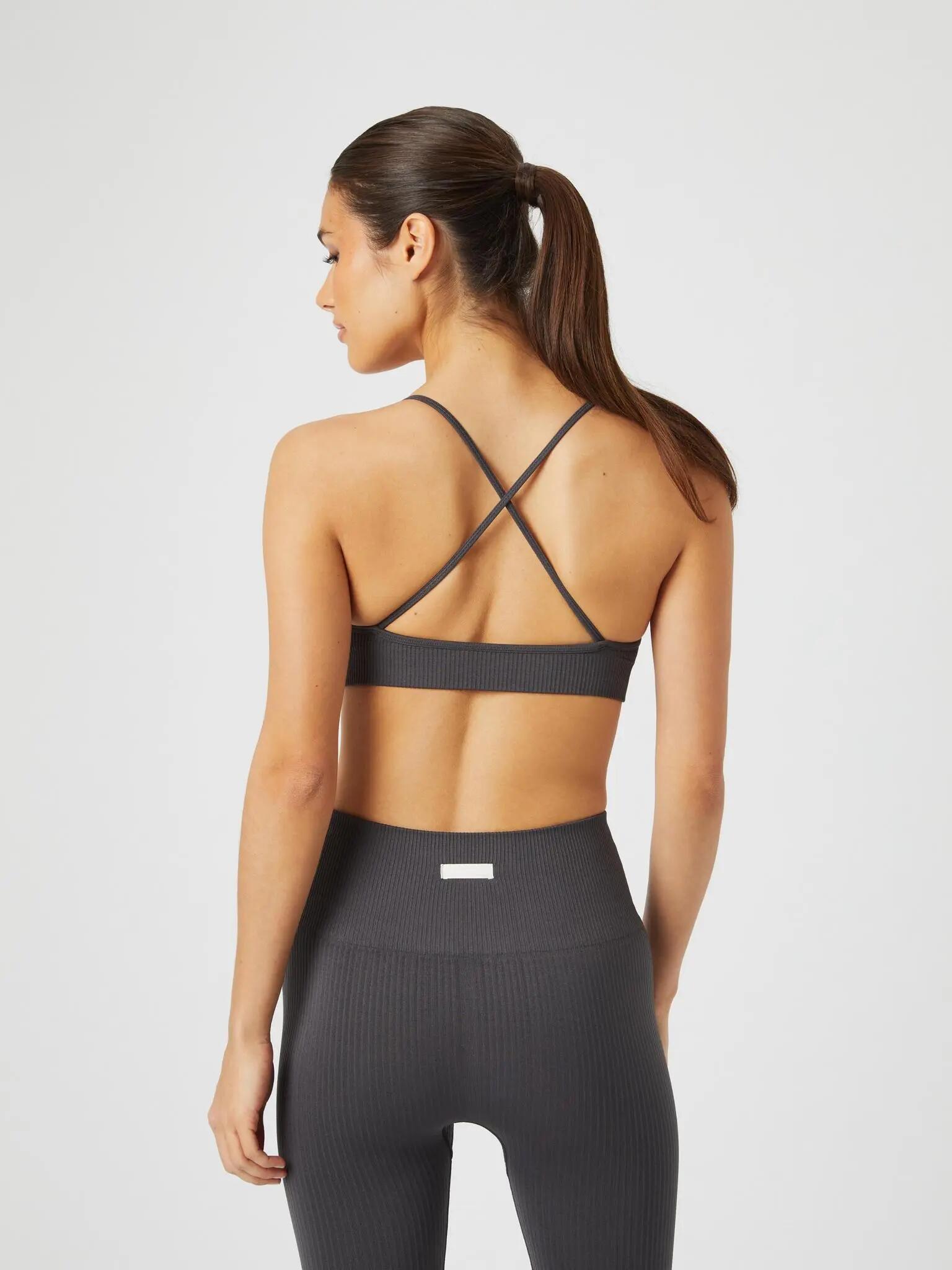 bjorn_borg STUDIO SEAMLESS RIBBED STRAP BRA – ASPHALT 2/3