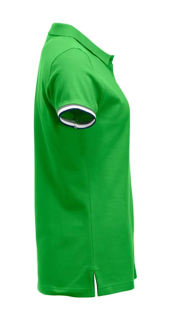 clique Newton Women polo 100% algodão penteado – apple green 4/4