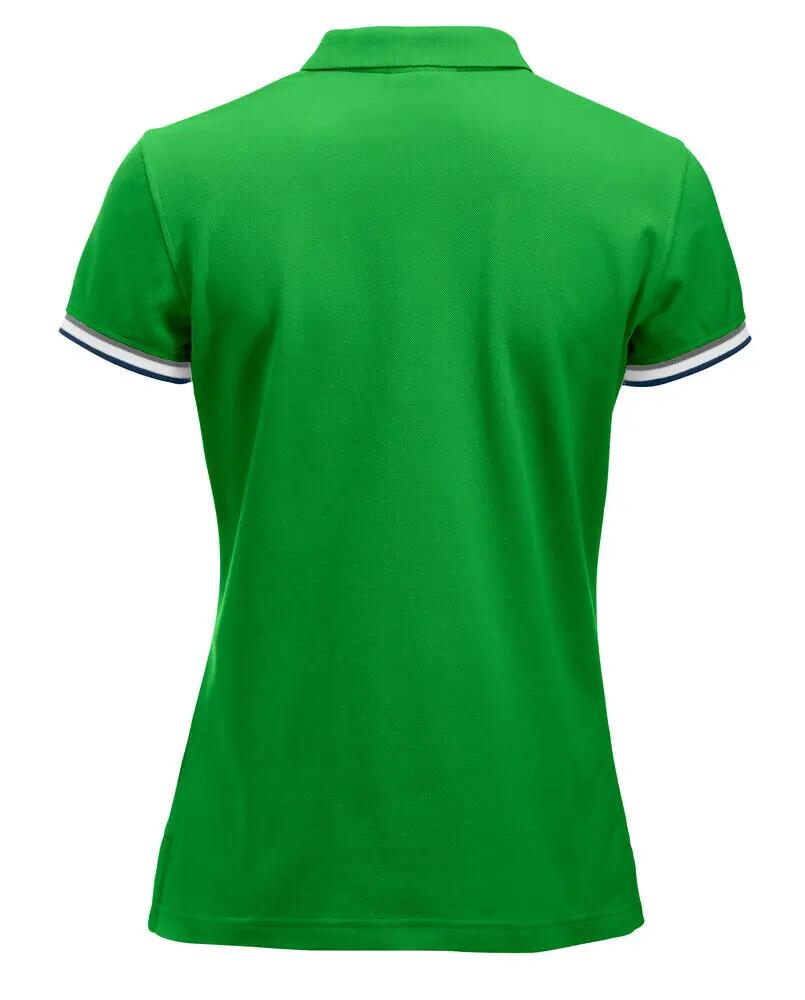 clique Newton Women polo 100% algodão penteado – apple green 2/4