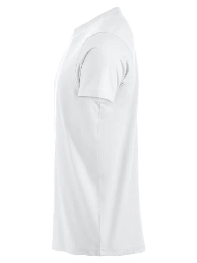 clique Premium-T T-shirt uomo in cotone, girocollo, bianco 3/4