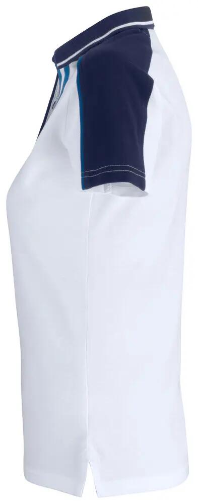 clique Pittsford Women Polo em 100% algodão branco 3/4