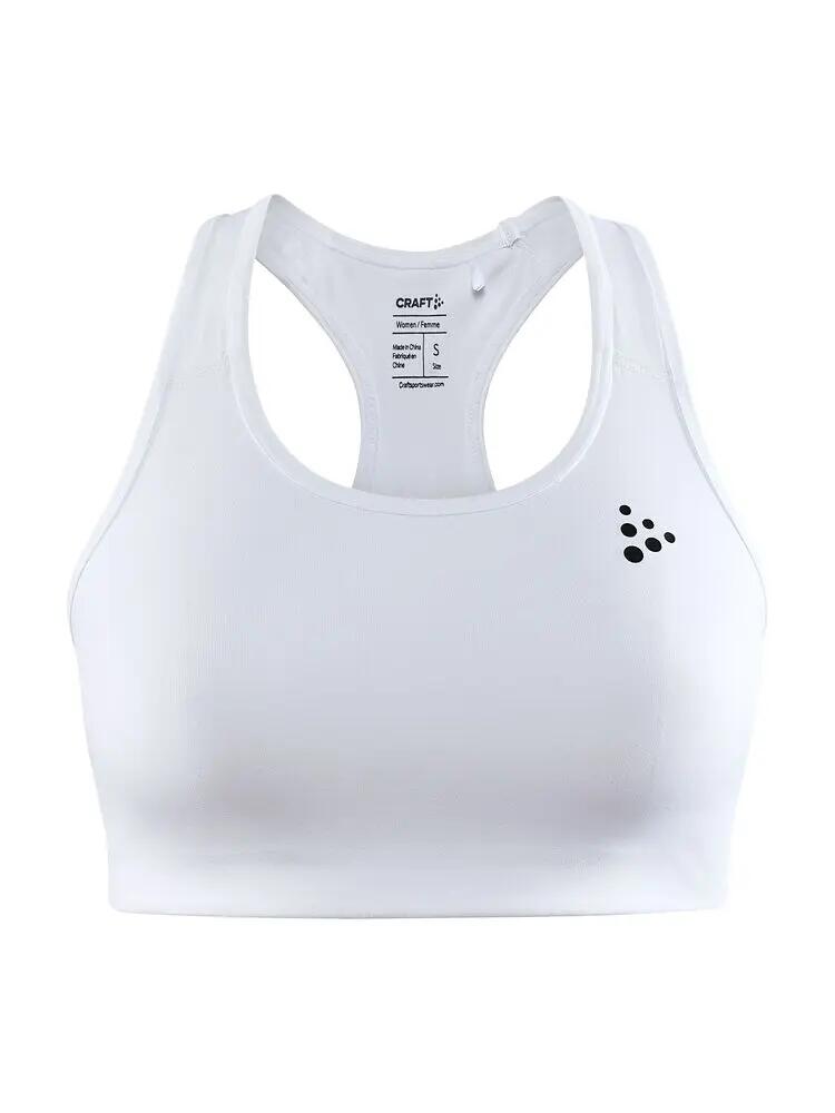 craft Training Bra Classic — Brassière de sport blanche, maintien léger à moyen 1/4