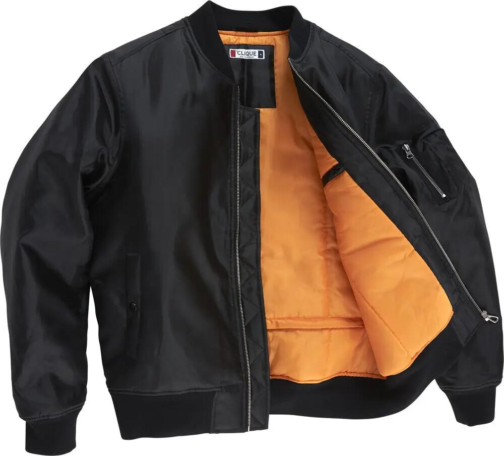 clique Bomber Casaco unissexo 100% poliéster 200D Oxford, preto 4/7