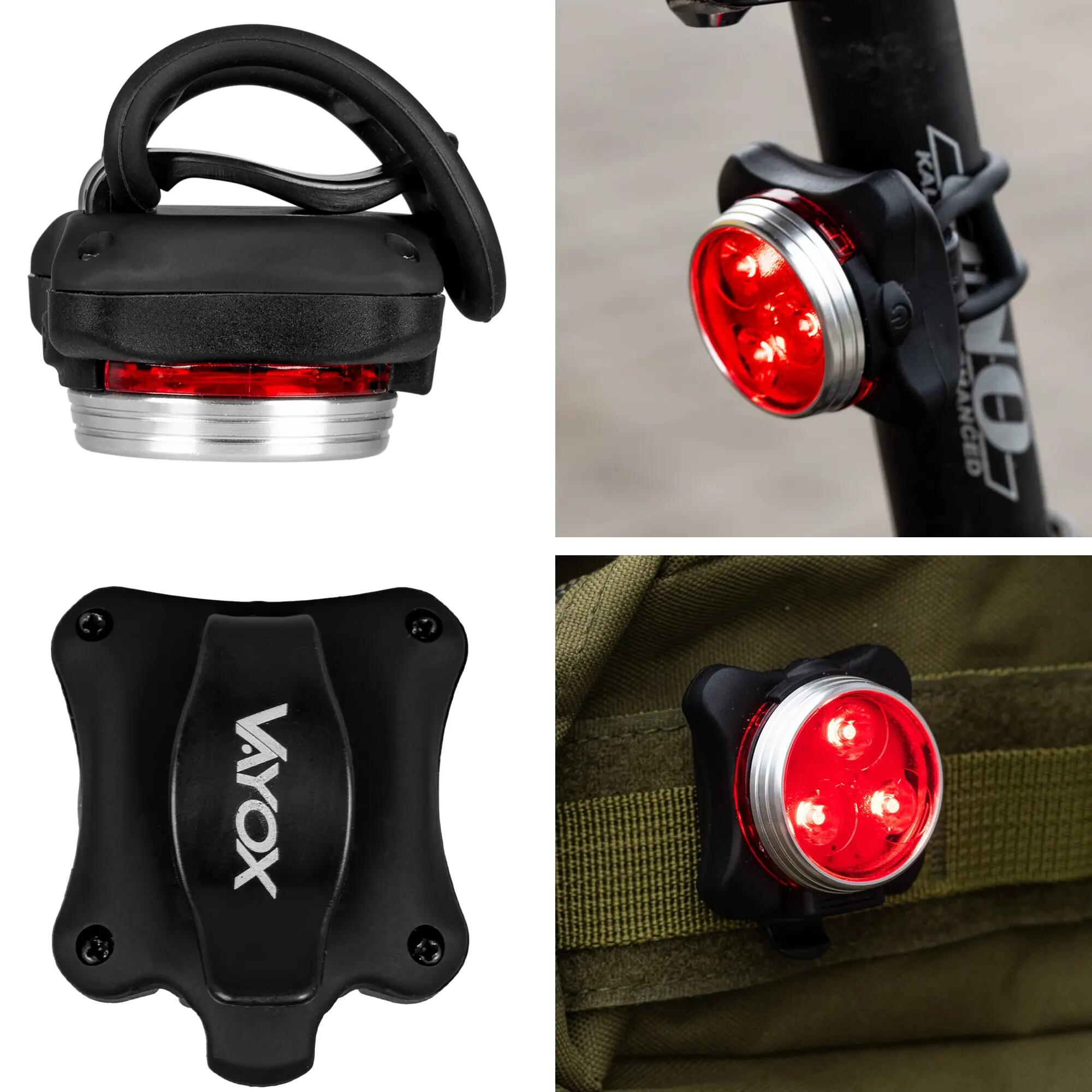 Lampka rowerowa tylna Vayox VA0117 czerwona akumulatorowa USB 6/14