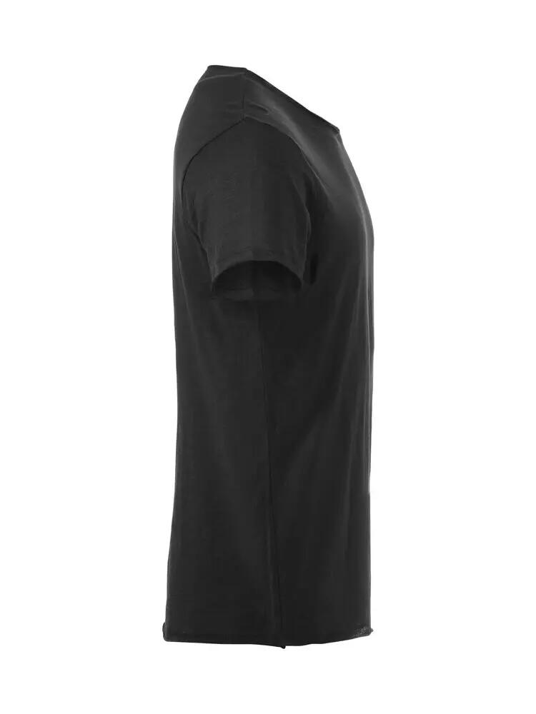 clique Derby-T T‑shirt modern fit in cotone slub nero 5/5