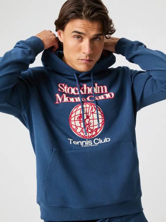 bjorn_borg BORG CLASSIC PRINT HOODIE in SARGASSO SEA 5/5