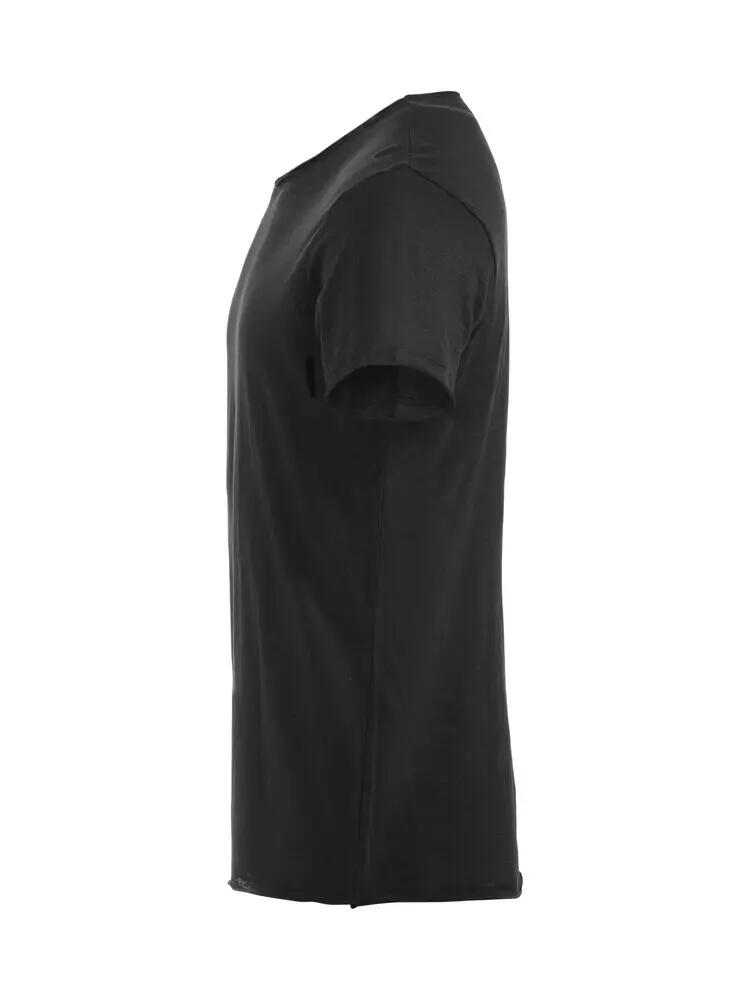 clique Derby-T T‑shirt modern fit in cotone slub nero 4/5