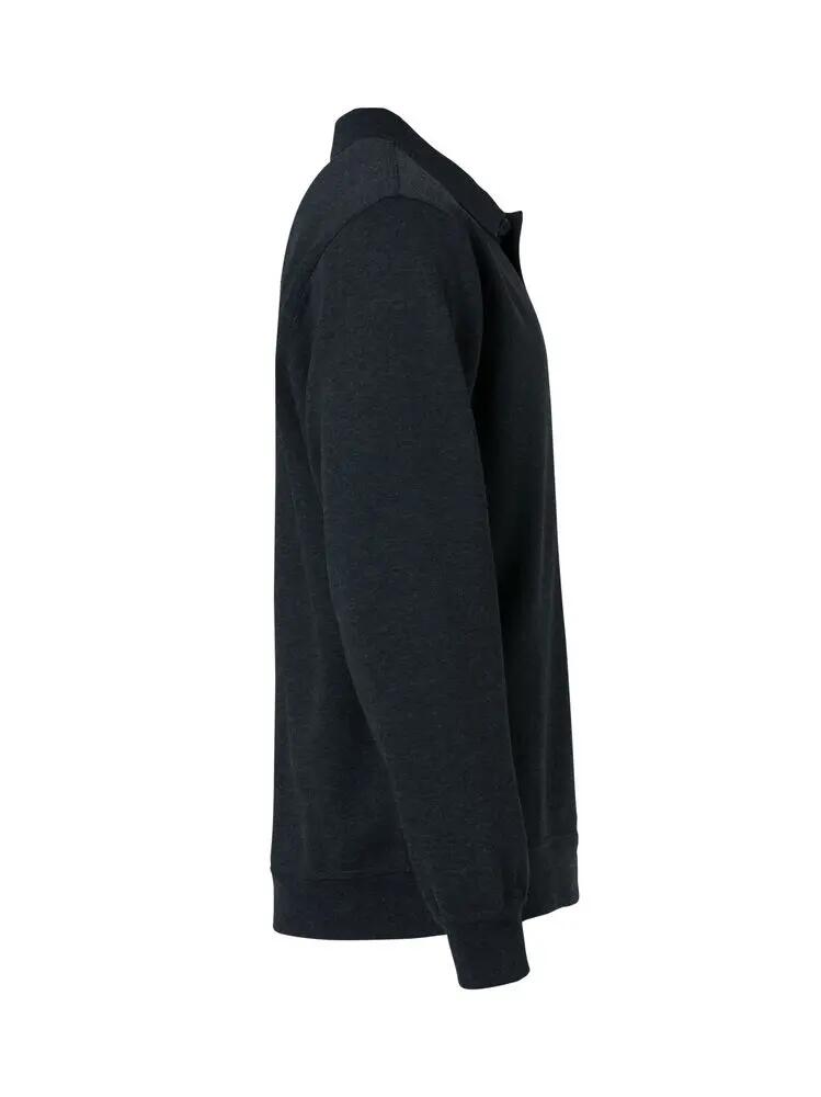 clique Basic Polo Sweater homem anthracite melange, tecido estabilizado 4/4