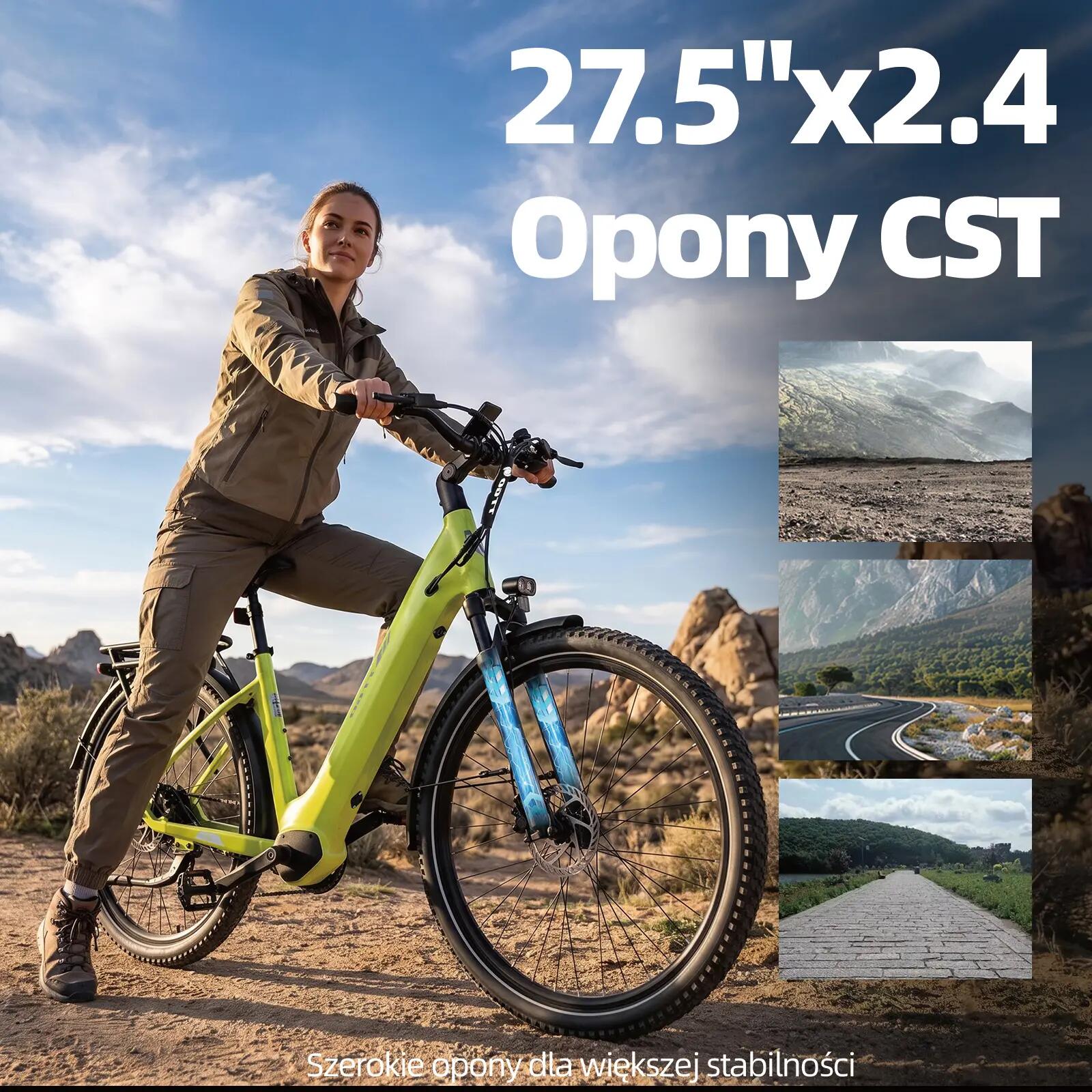 Rower elektryczny dla dorosłych Z3, opony 27,5"×2,4", akumulator 48V 15Ah. 7/10
