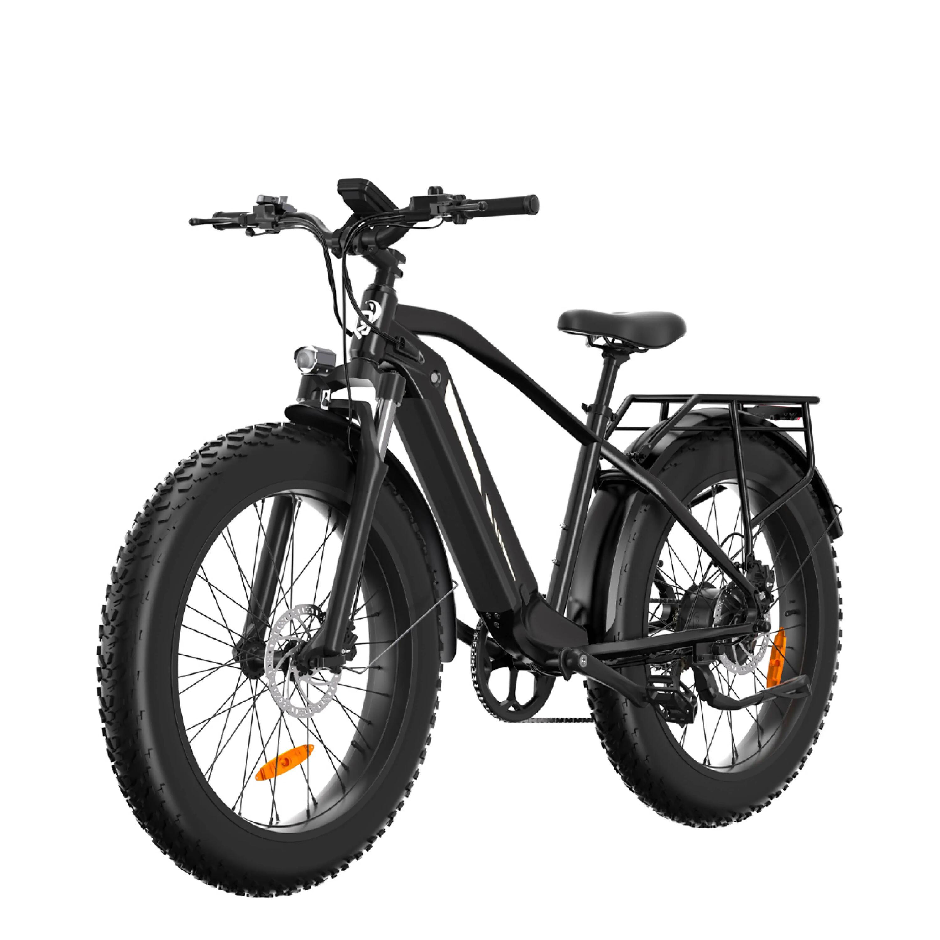Bicicleta elétrica Bodywel D6 para homem bateria 48V15Ah pneu 26×4.0" 3/7