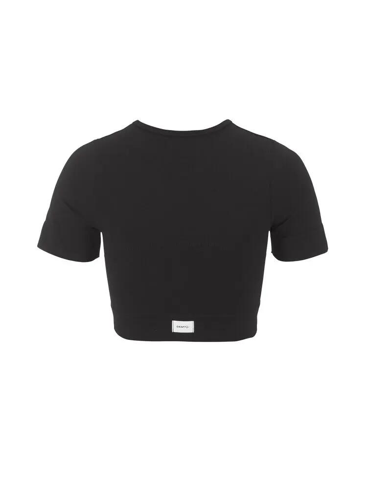 craft Collective Seamless Cropped SS Top W – top corto aderente – Black 2/7