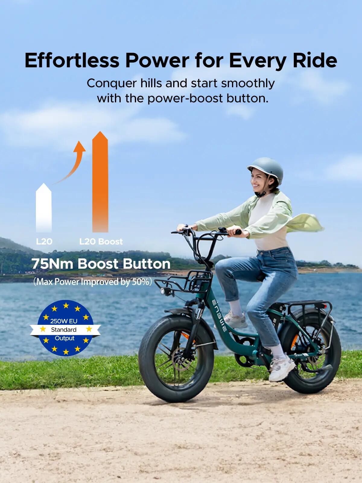 ENGWE L20 BOOST 250W 126km Bicicleta urbana elétrica 7/7