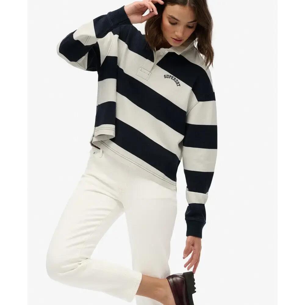 Polo w paski z długim rękawem dla kobiet Superdry Athletic Essentials 5/7