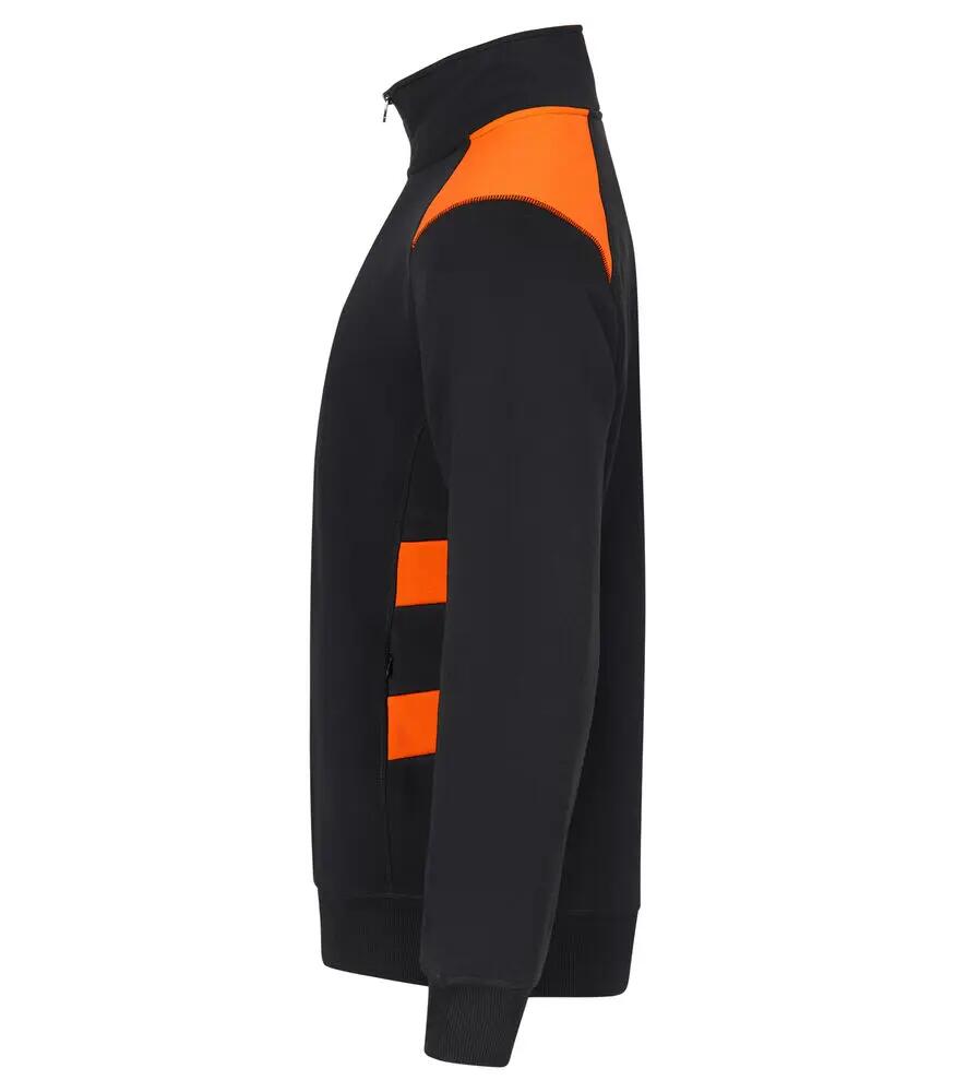 clique Ambition Half Zip sweater hoge zichtbaarheid 3/4
