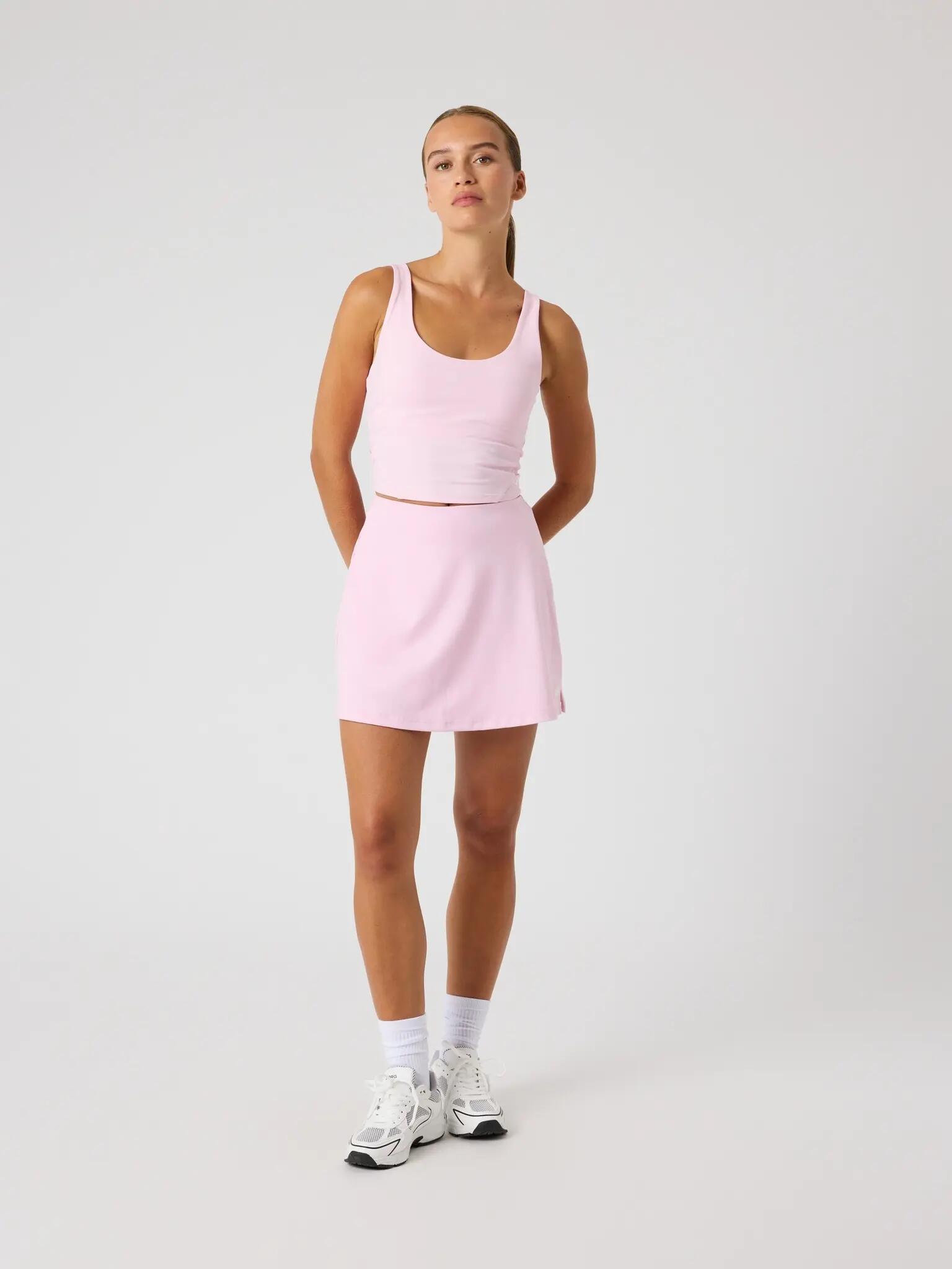 bjorn_borg ACE 2 IN 1 CROPPED TANK in poliestere riciclato – PINK LADY 3/4