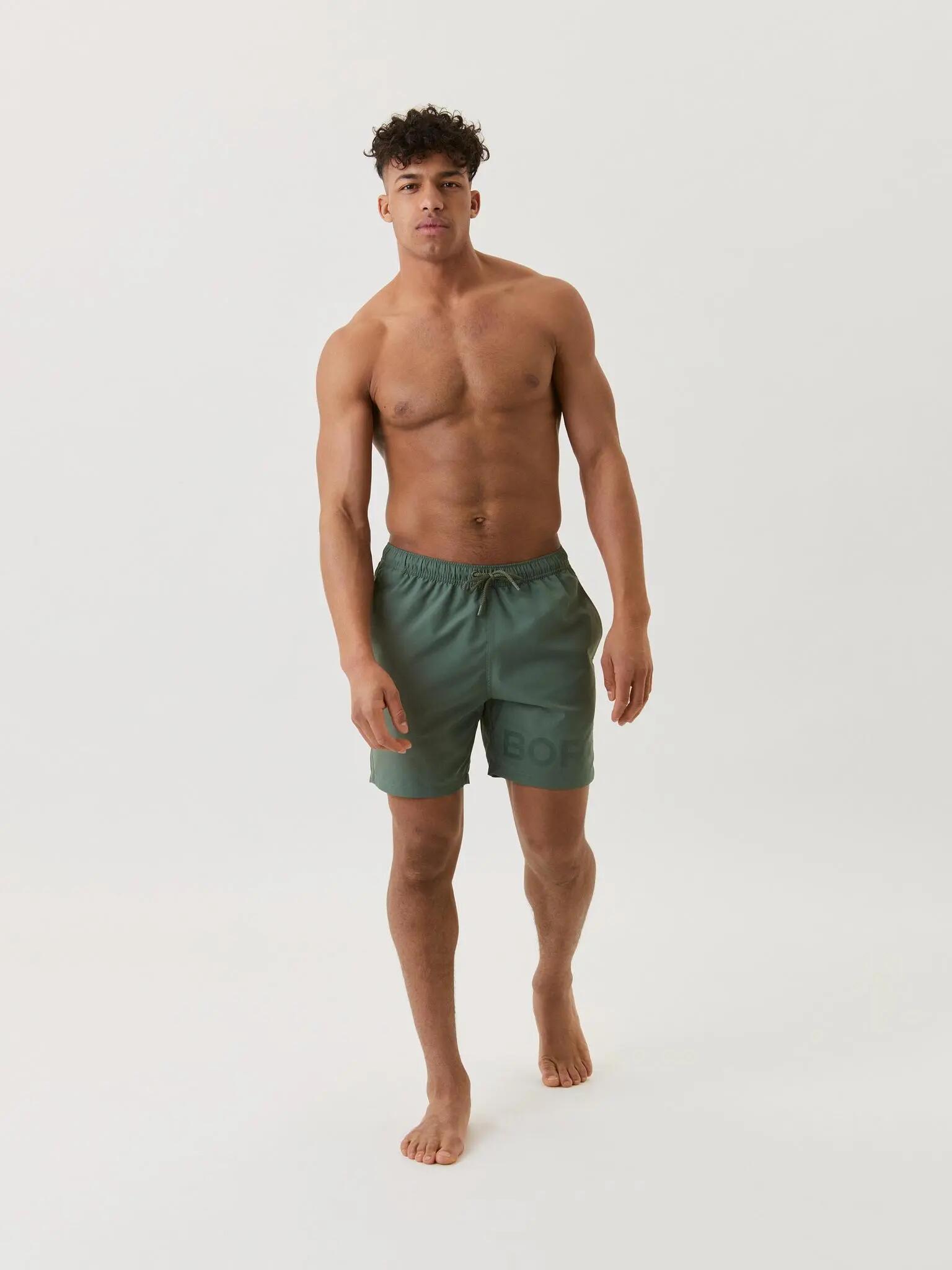 bjorn_borg BORG SWIM SHORTS – Recycled polyester, DUCK GREEN 3/4