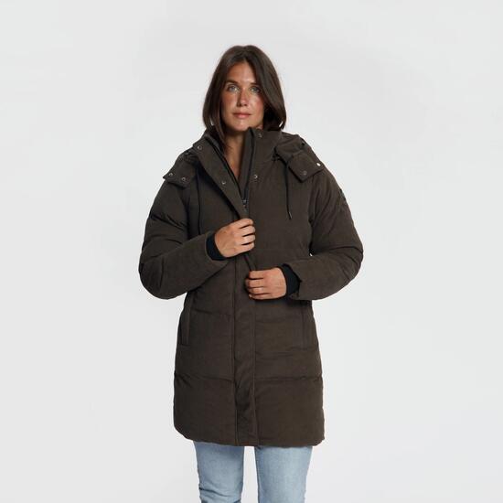 Ulvik Damen – Daunen-Winterjacke – Cord – Dunkelbraun