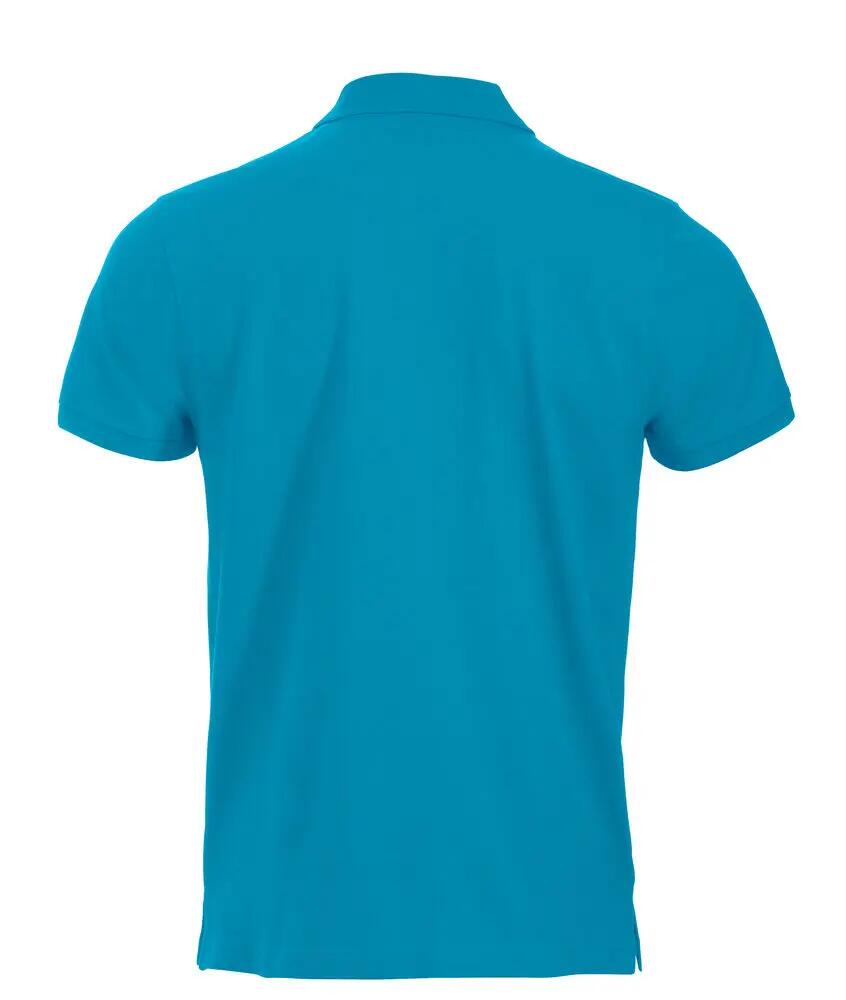 clique Classic Lincoln S/S polo algodão corte moderno turquesa 2/4
