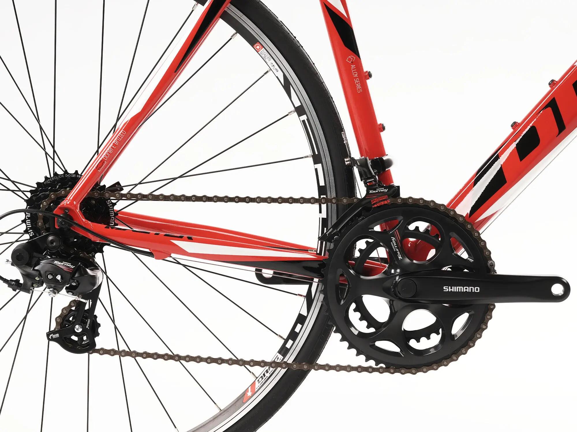 Drag Master Comp Rennrad – Shimano Tourney 2x7, Aluminiumrahmen, Komfort-Geometr 4/10