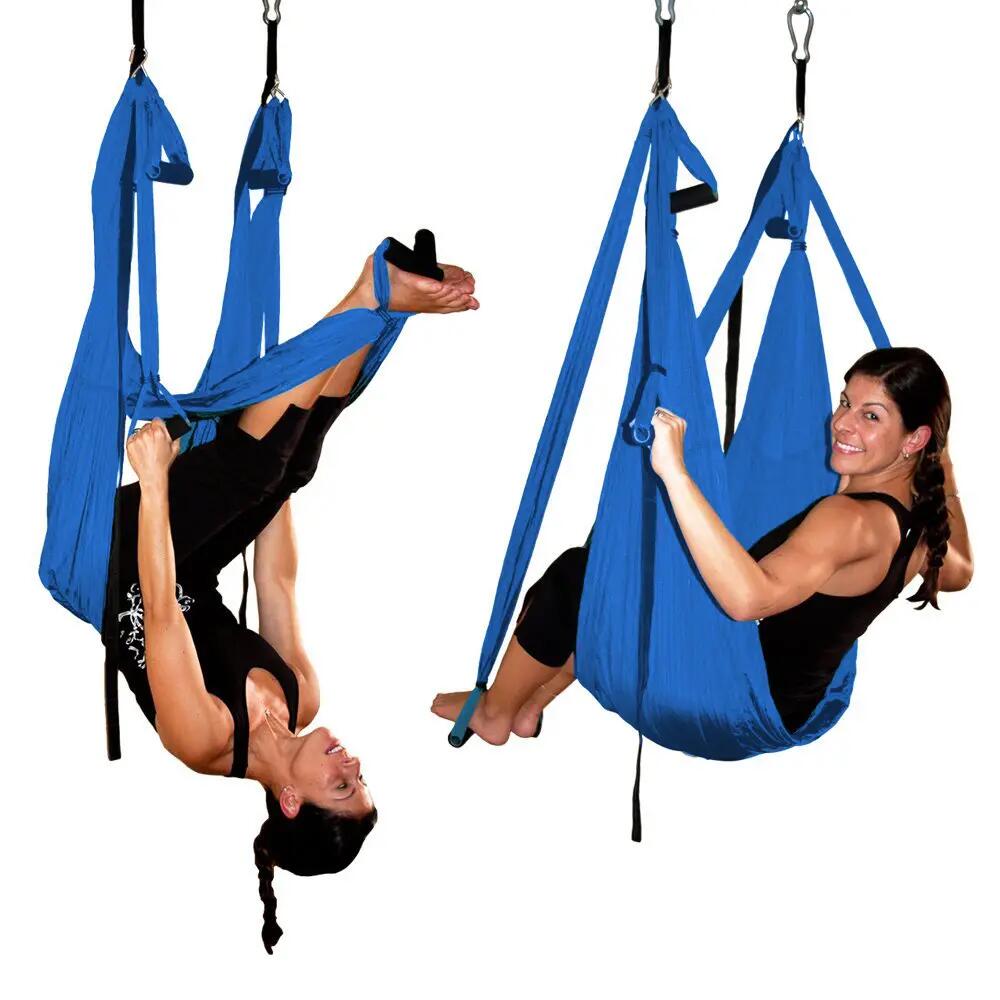 Lucht Yoga Hangmat Parachutestof Ophangsysteem 400kg 3/6