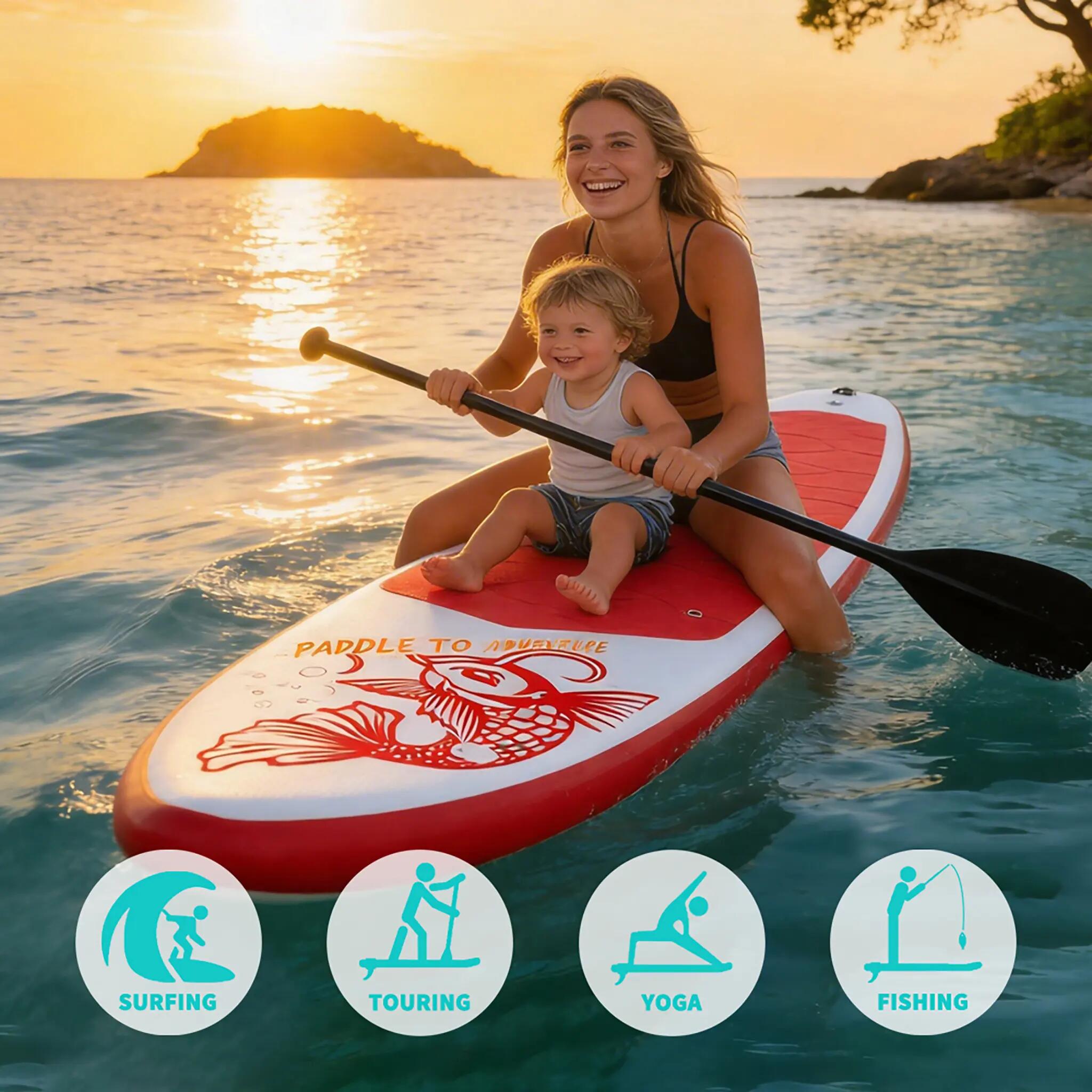 SUP Board Wide Stable Max 165kg+ 335x84x15cm SUPFW58C 5/6