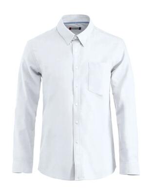 Clique oxford oxford-overhemd lange mouw 100% katoen wit
