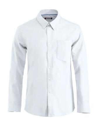 clique Oxford Oxford-Hemd langärmlig Baumwolle Weiß – white